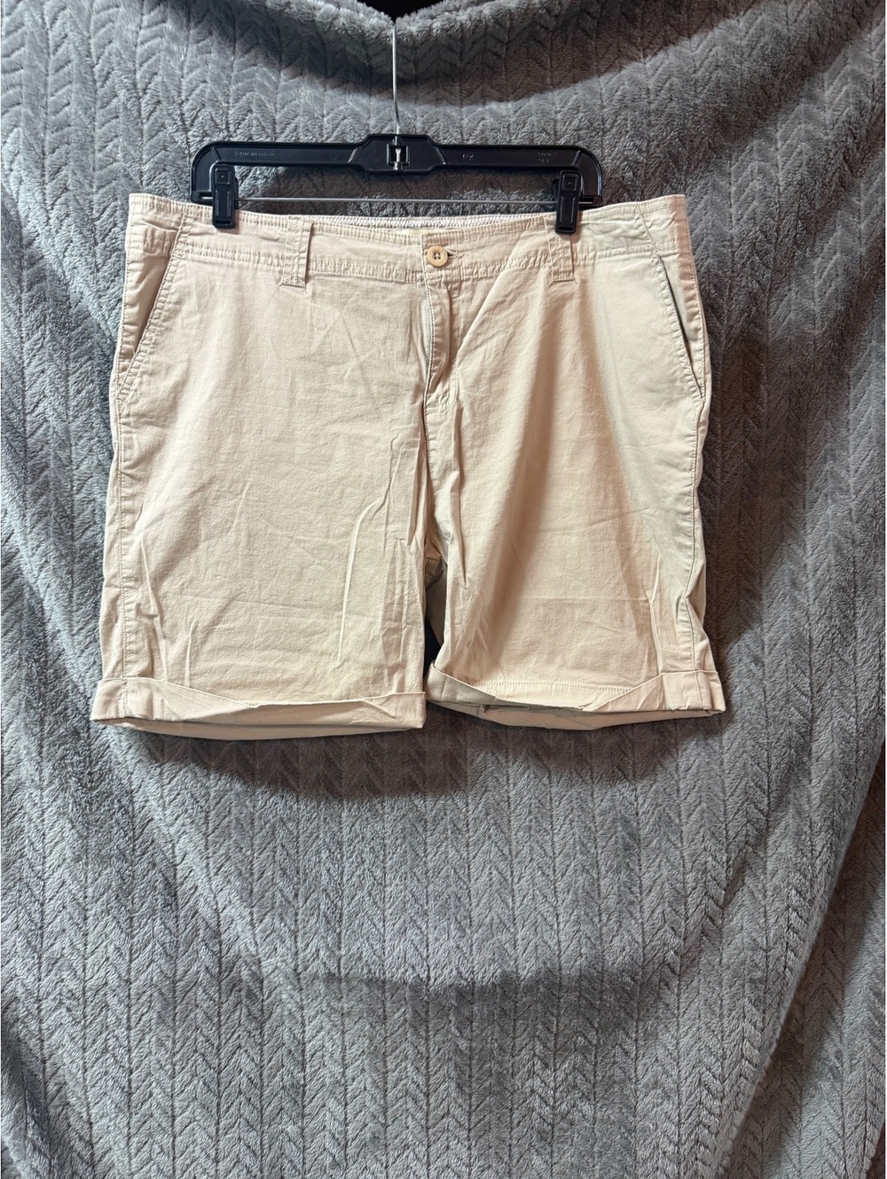 Caribbean Joe Beige Cotton Blend Shorts Size 16